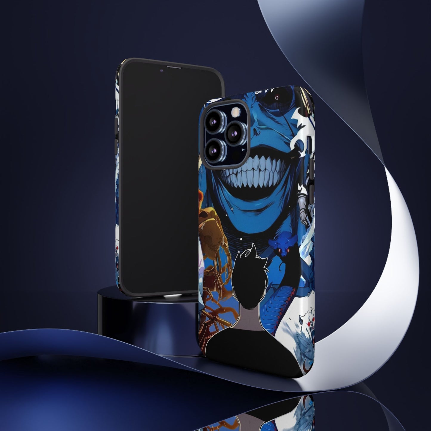 Sung Jin-Woo vs Statue of God Double Layered Phone Case | Double Dungeon Anime-Inspired Protective Case for iPhone & Samsung