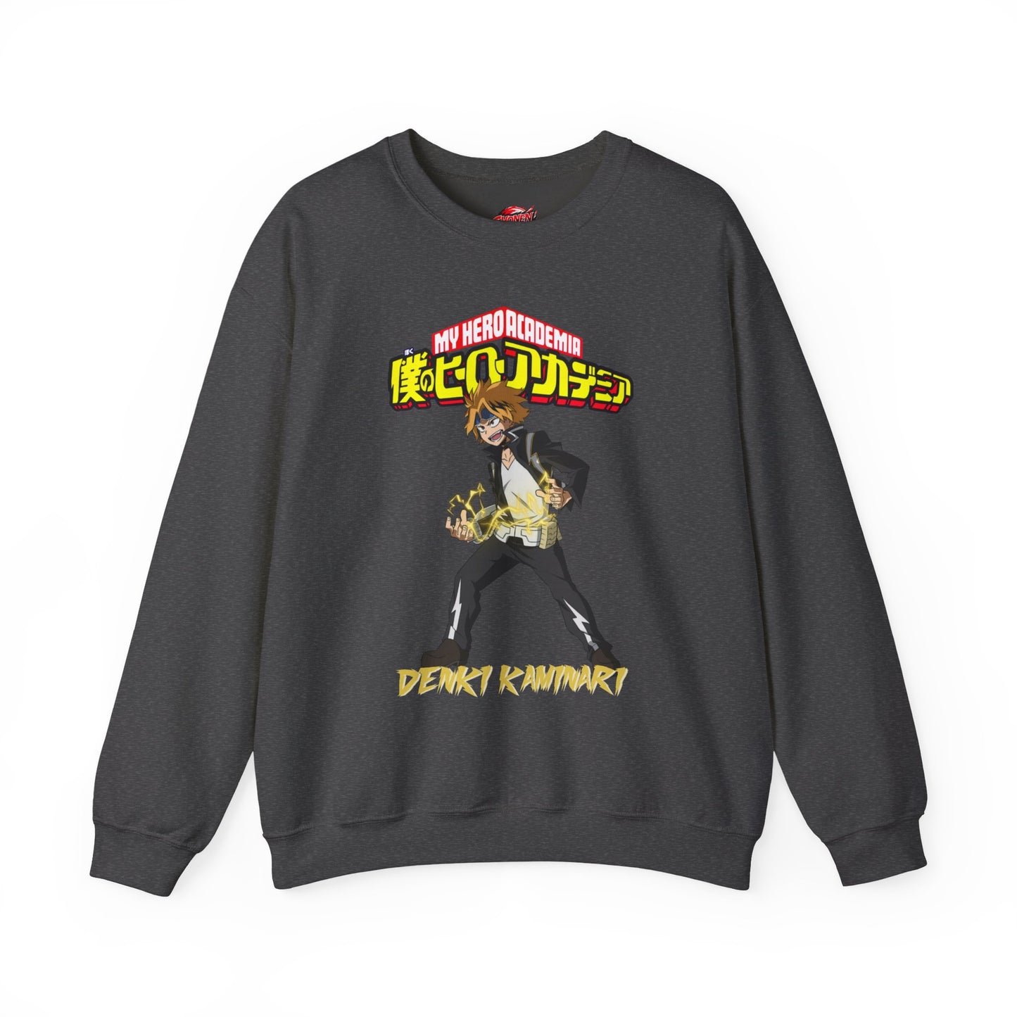 Denki Kaminari Crewneck Sweatshirt | Anime-Inspired Graphic Sweater | Electric Hero Streetwear | Otaku Manga Unisex Pullover