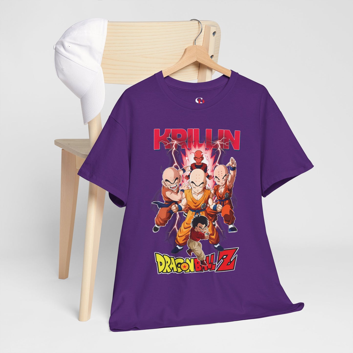 Krillin “Earth’s Strongest” Unisex Heavy Cotton T-Shirt | Dragon Ball Z Streetwear Tee