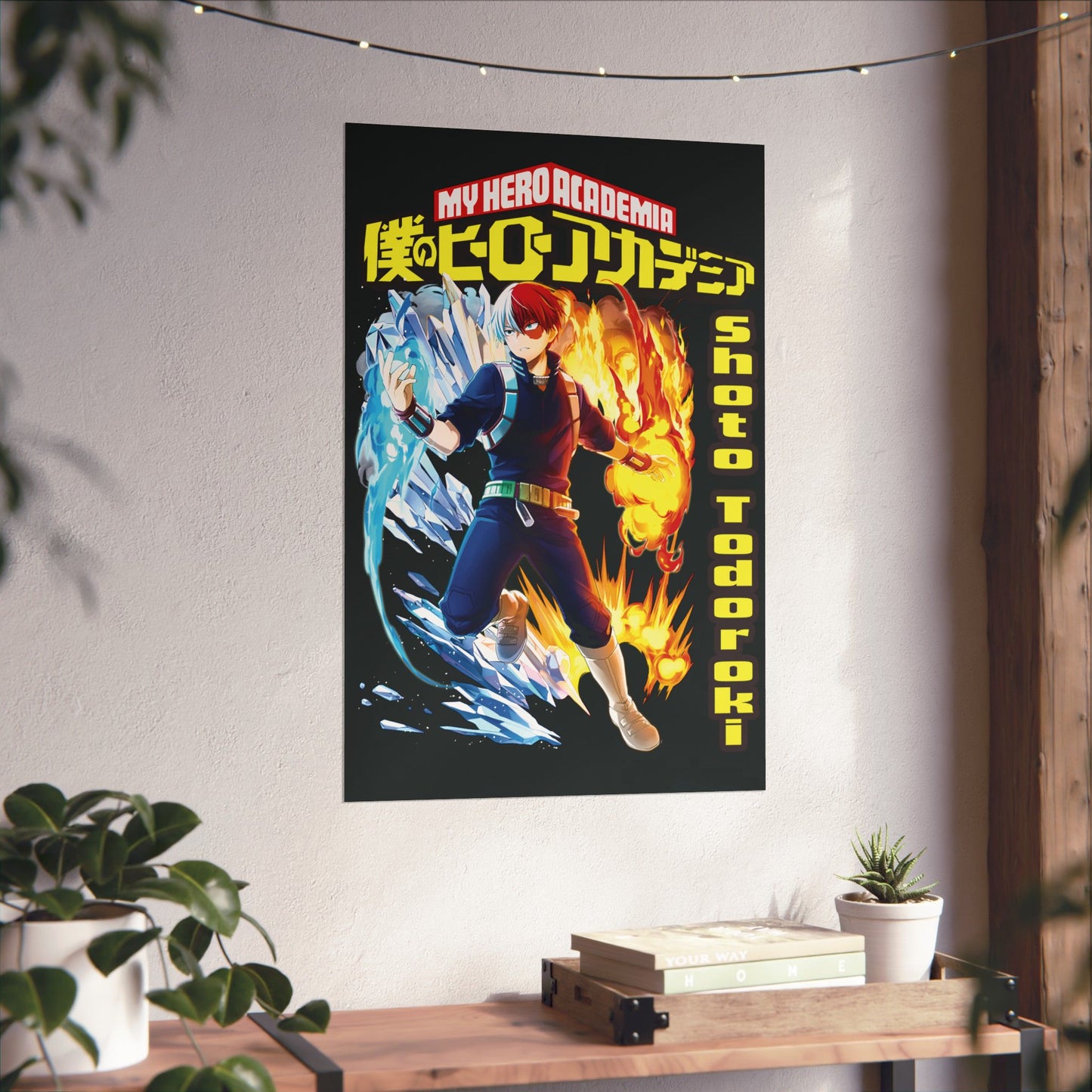 Shoto Todoroki II Vertical Matte Poster | Anime-Inspired Wall Art