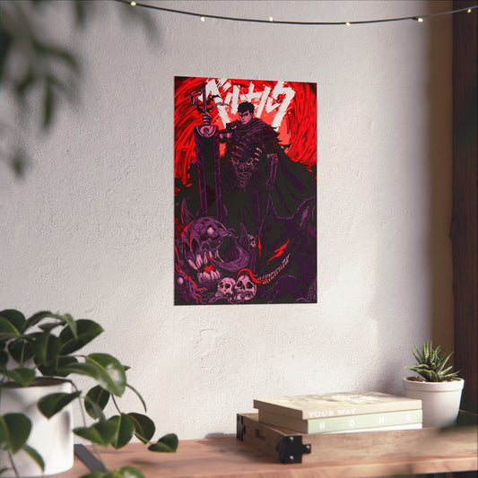 Guts Berserker’s Rage Matte Vertical Poster | Berserk Anime Wall Art