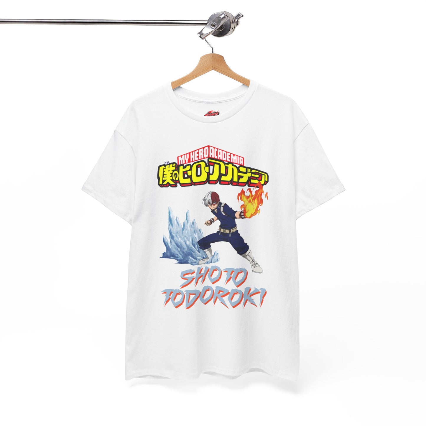 Shoto Todoroki Unisex Heavy Cotton T-Shirt | Anime-Inspired Streetwear Graphic Tee