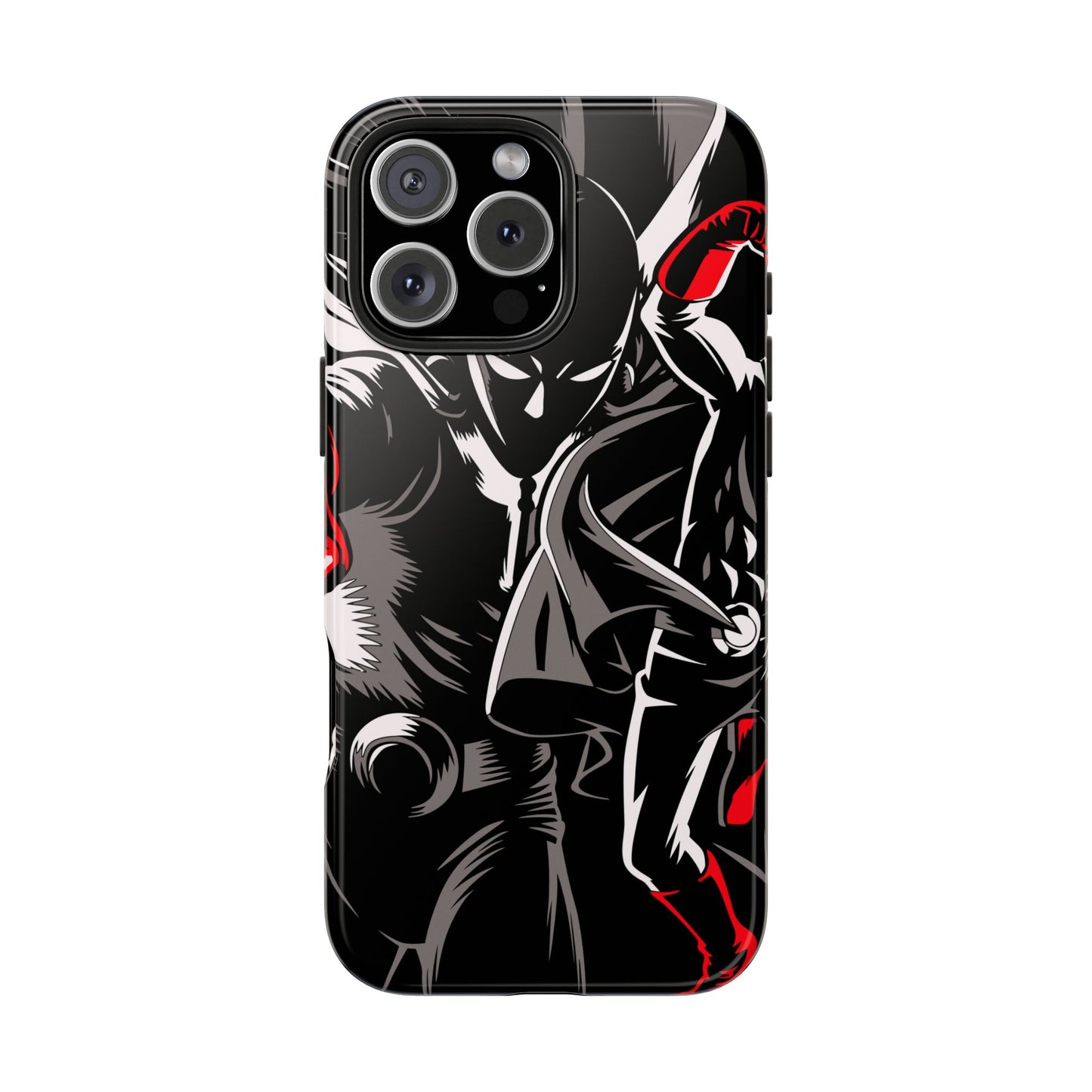 Saitama Serious Punch Anime Phone Case | Anime-Inspired Protective Cover | Double Layer iPhone & Samsung Case