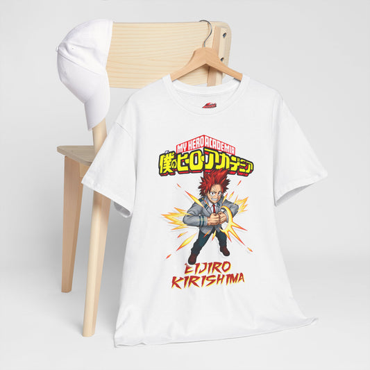Eijiro Kirishima Unisex Heavy Cotton T-Shirt | Anime-Inspired Graphic Tee | Red Riot Streetwear Shirt