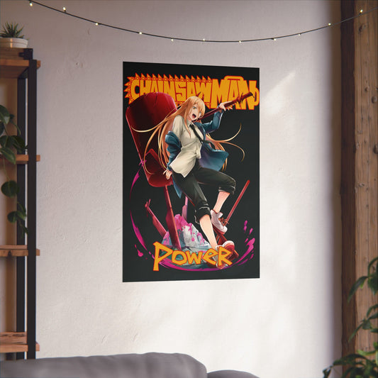 Blood Fiend Power Matte Vertical Poster | Chainsaw Man Anime Wall Art