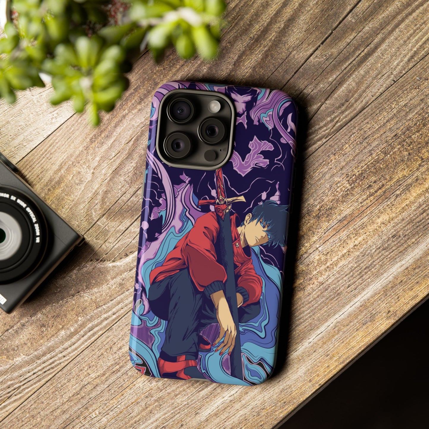 Sung Drip-Woo Double Layered Phone Case | Shadow Monarch Anime-Inspired Protective Case for iPhone & Samsung | Funny Anime Phone Cover