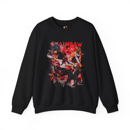 Denji vs Katana Devil Unisex Heavy Blend Crewneck Sweatshirt | Anime-Inspired Streetwear