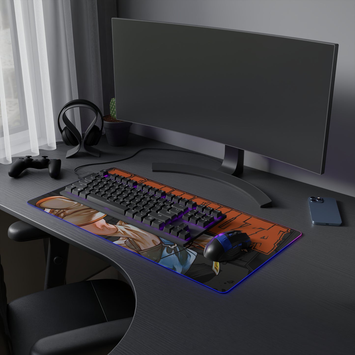 August Stilza II LED Gaming Mouse Pad | Anime-Inspired Desk Mat