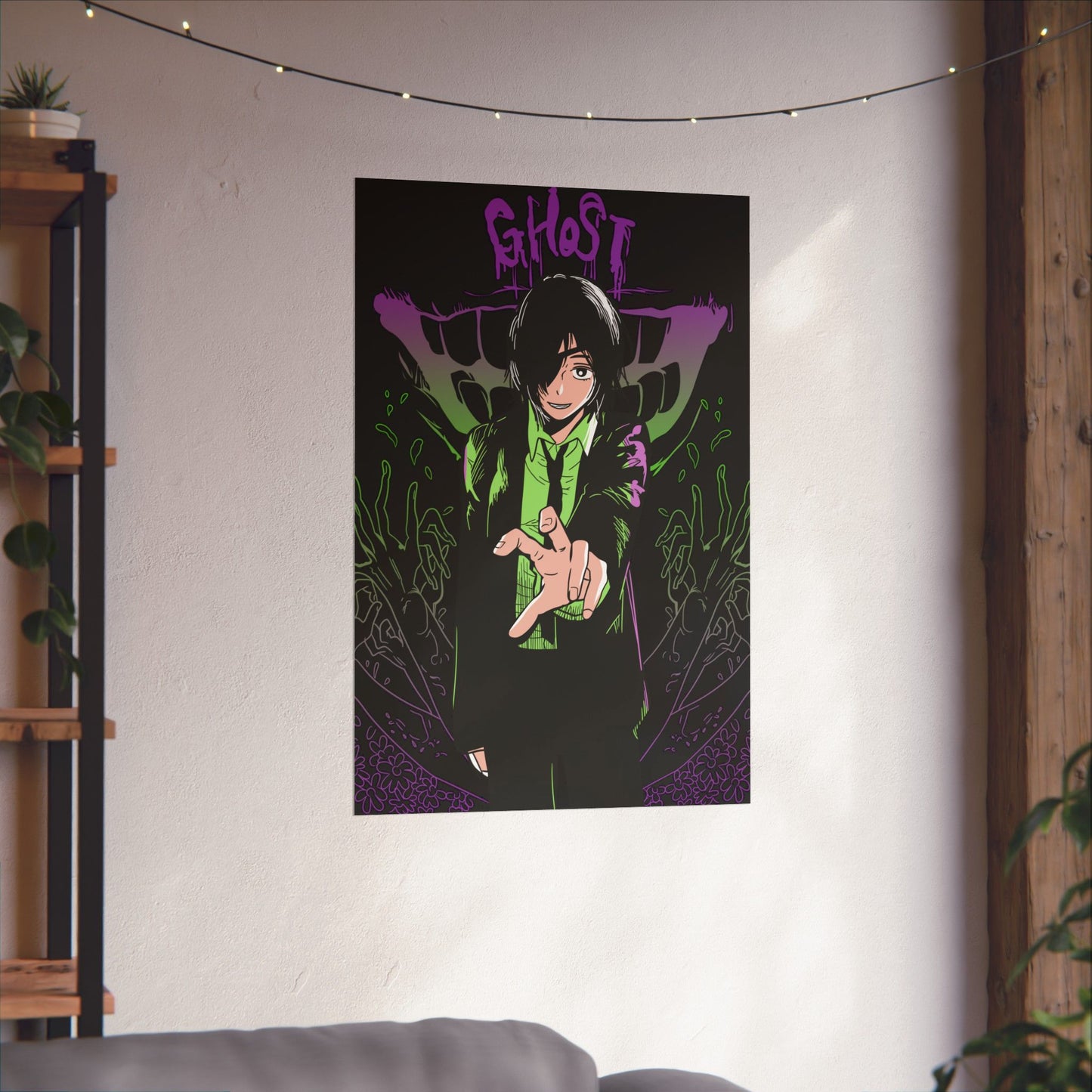 Ghost Himeno Matte Vertical Poster | Anime-Inspired Wall Art
