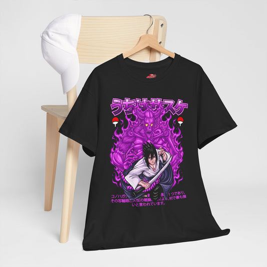 Sasuke Uchiha Susanoo II Unisex T-Shirt | Anime-Inspired Streetwear Tee | Mangekyo Sharingan Uchiha Graphic Shirt | Otaku Manga Tee