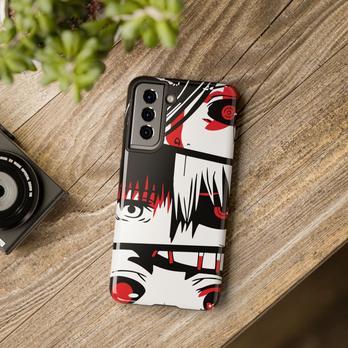 Crimson Gaze Double Layered Phone Case | Anime Protective Case | Kaneki Dark Otaku Phone Cover