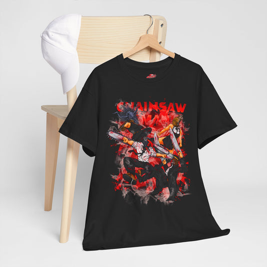 Denji vs Katana Devil Unisex Heavy Cotton T-Shirt | Anime-Inspired Streetwear Tee