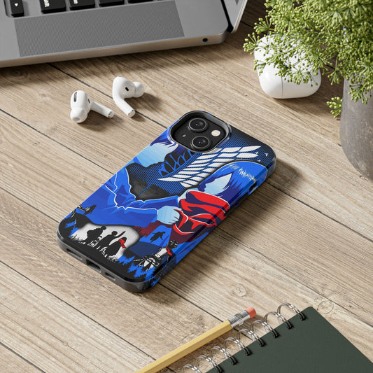 Mikasa x Eren Double Layered Phone Case | Attack on Titan-Inspired Protective Anime Case