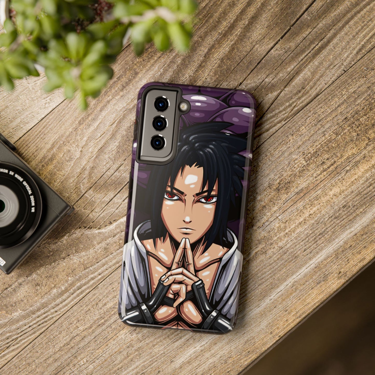 Sasuke Uchiha Mangekyo Sharingan Phone Case | Anime-Inspired Protective Case | Uchiha iPhone & Samsung Cover | Otaku Manga Case