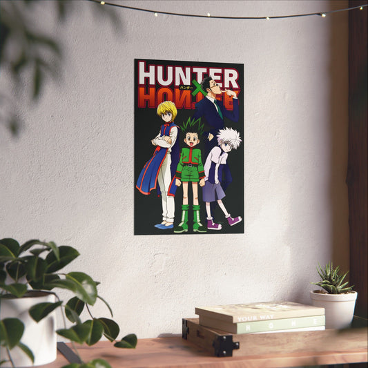 Gon’s Core Group Matte Vertical Poster | Hunter x Hunter Anime Wall Art