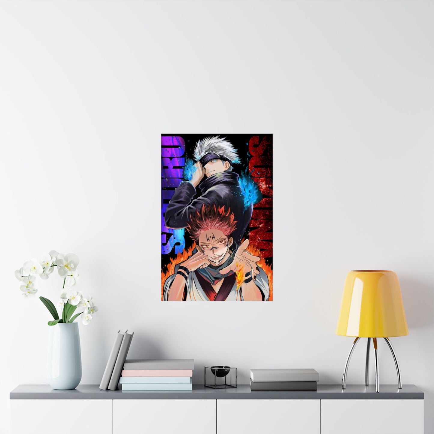 Satoru Gojo x Sukuna Matte Poster | Anime-Inspired Wall Art | Strongest Sorcerer vs King of Curses Anime Decor