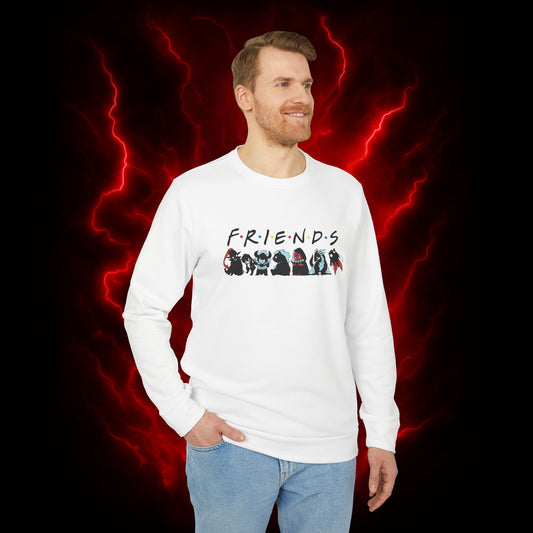 Solo Leveling Friends Adidas Unisex Fleece Crewneck Sweatshirt