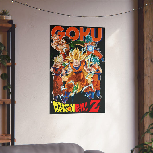 Goku “Legacy of Power” Matte Vertical Poster | Dragon Ball Z Anime Wall Art