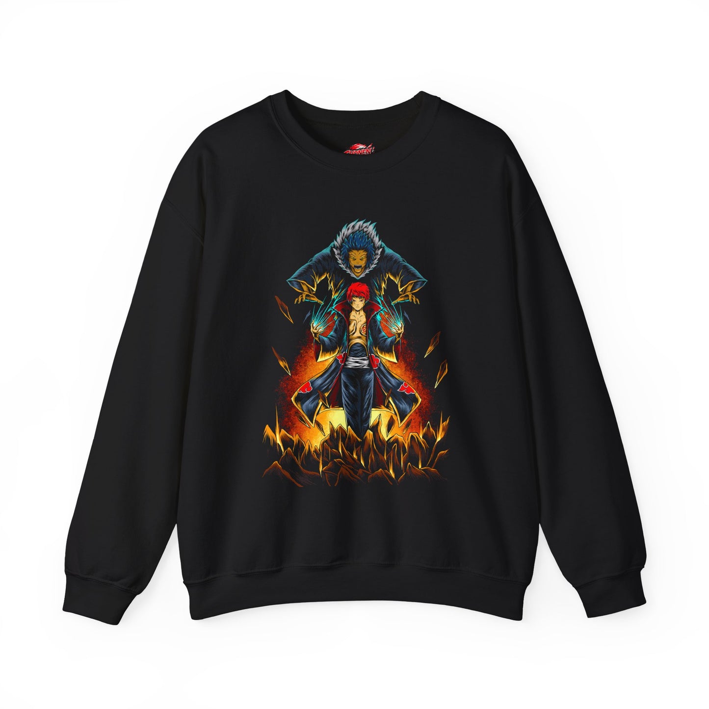 Puppet Master Sasori Crewneck | Akatsuki Anime Graphic Sweatshirt | Red Sand Villain Graphic Sweater | Otaku Manga Pullover