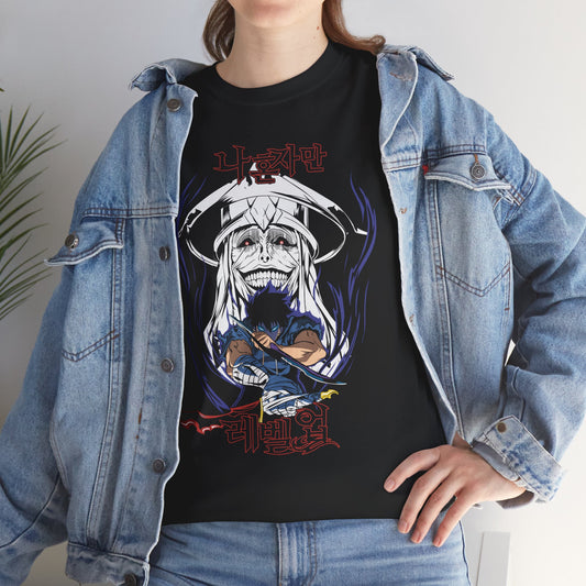 Sung Jinwoo Vs Statue of God II Unisex Heavy Cotton T-Shirt