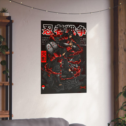 Hashirama vs Madara Matte Poster | Aime Ninja War Wall Art | Senju vs Uchiha Decor | Otaku Manga Wall Print