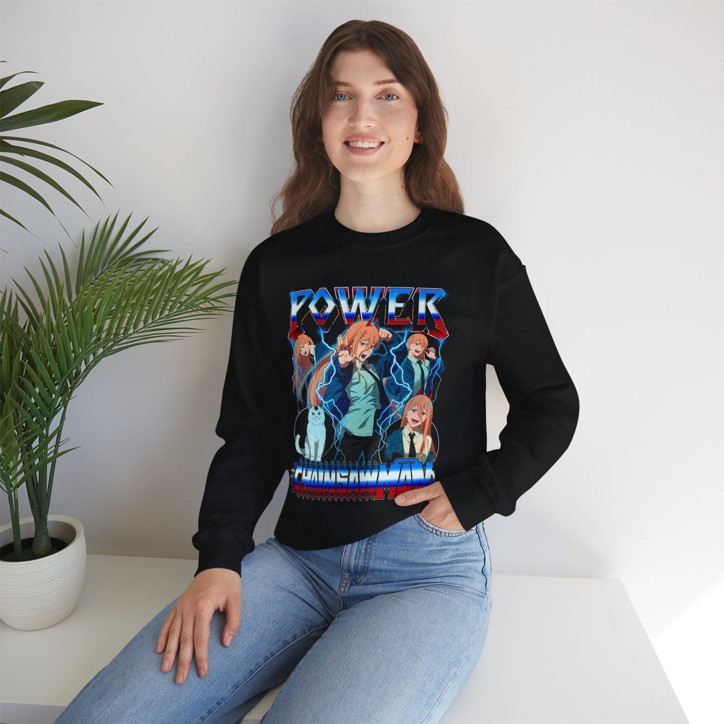 Blood Fiend Power II Unisex Heavy Blend Crewneck Sweatshirt | Anime-Inspired Pullover