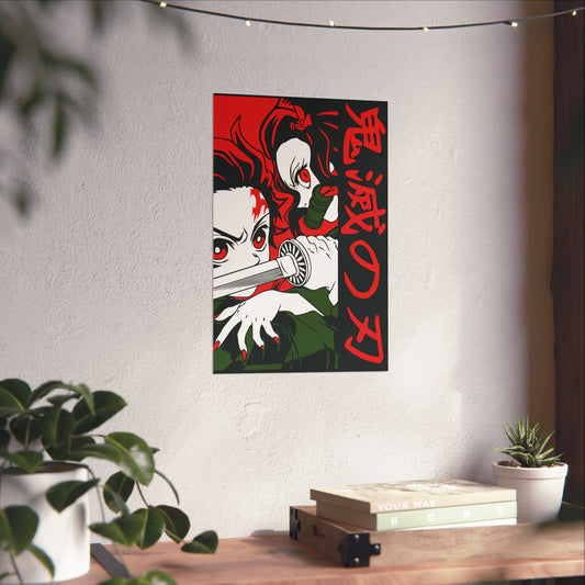 Kamado Siblings Poster | Demon Slayer Matte Vertical Wall Art