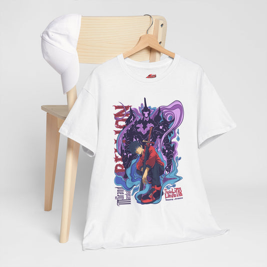 Sung Drip-Woo Unisex Heavy Cotton T-Shirt | Shadow Monarch Anime-Inspired Streetwear Graphic Tee | Funny Anime Shirt