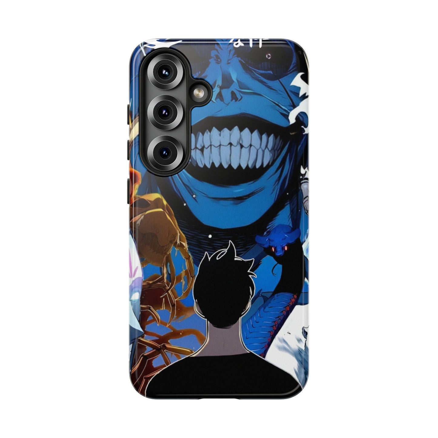 Sung Jin-Woo vs Statue of God Double Layered Phone Case | Double Dungeon Anime-Inspired Protective Case for iPhone & Samsung