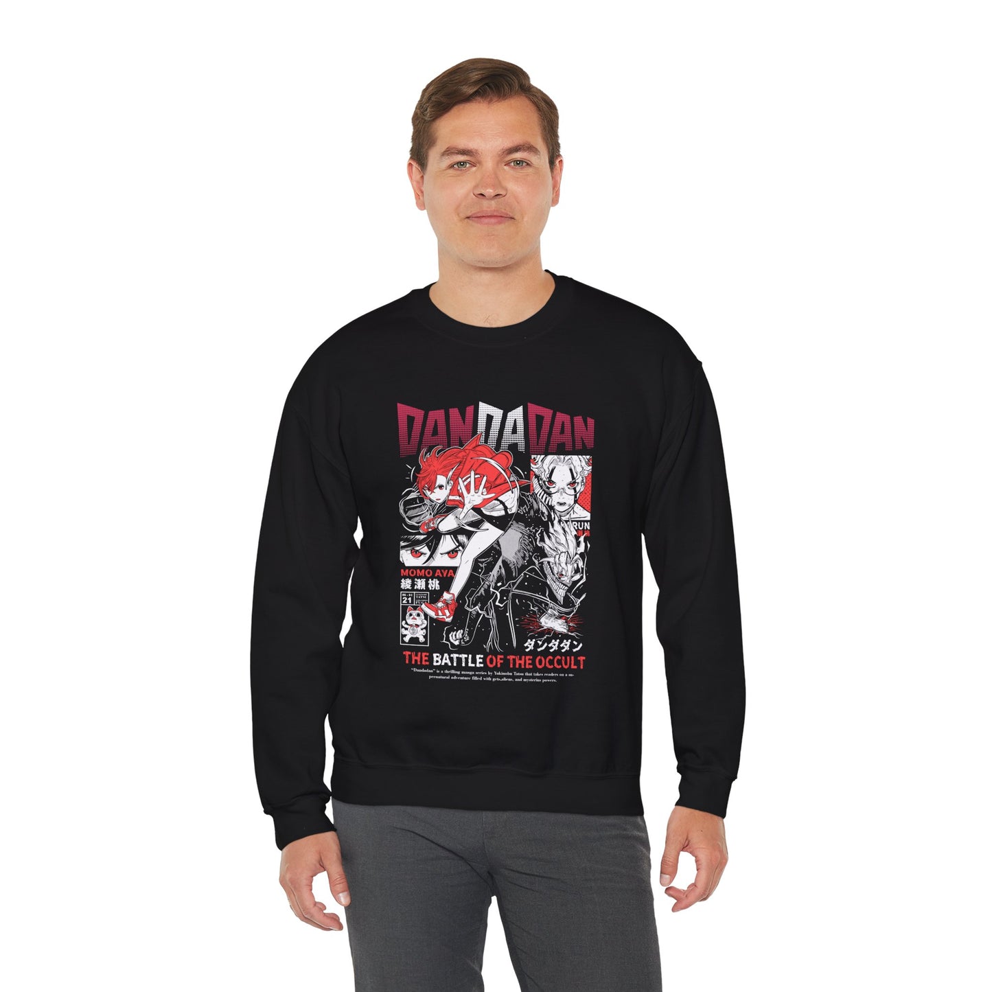 Momo Ayase “Battle Of The Occult” Unisex Heavy Crewneck | Anime-Inspired Streetwear Sweatshirt