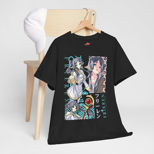 Frieren II Unisex Heavy Cotton T-Shirt | Elven Mage Anime-Inspired Streetwear Graphic Tee
