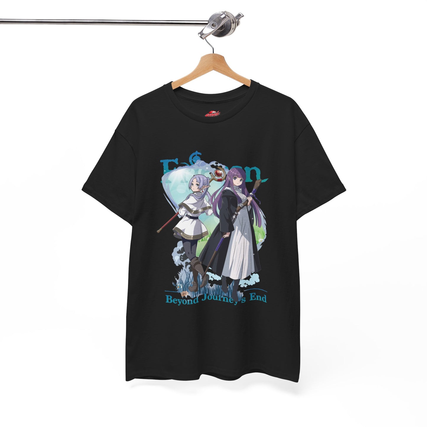 Frieren & Fern Unisex Heavy Cotton T-Shirt | Anime-Inspired Streetwear Graphic Tee