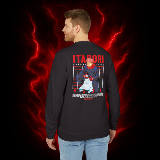 Yuji Itadori Adidas Unisex Fleece Crewneck Sweatshirt