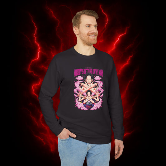 Nobody's Getting In My Way Adidas Unisex Fleece Crewneck Sweatshirt