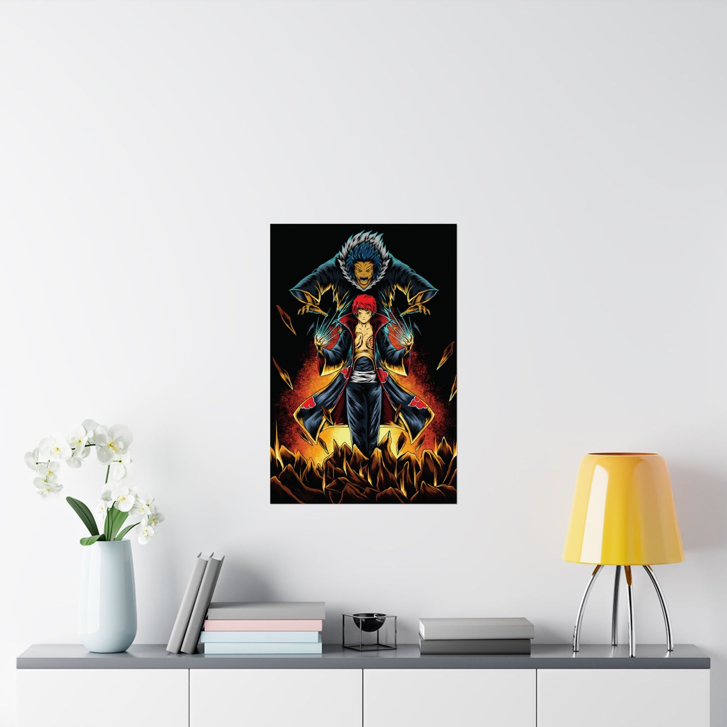 Puppet Master Sasori Matte Poster | Akatsuki Wall Art | Red Sand Villain Decor | Otaku Manga Wall Print