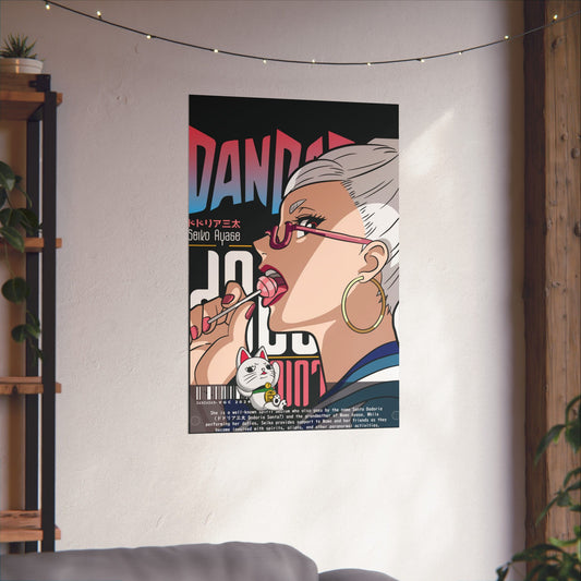 Granny Seiko Matte Vertical Poster | Dandadan-Inspired Wall Art
