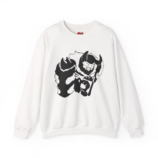 Chibi Iron Unisex Heavy Blend Crewneck Sweatshirt | Shadow Army Cute Anime-Inspired Streetwear Graphic Pullover