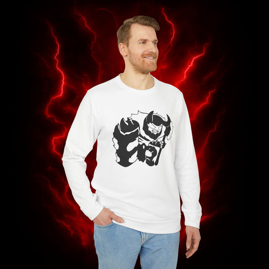 Chibi Iron Adidas Unisex Fleece Crewneck Sweatshirt