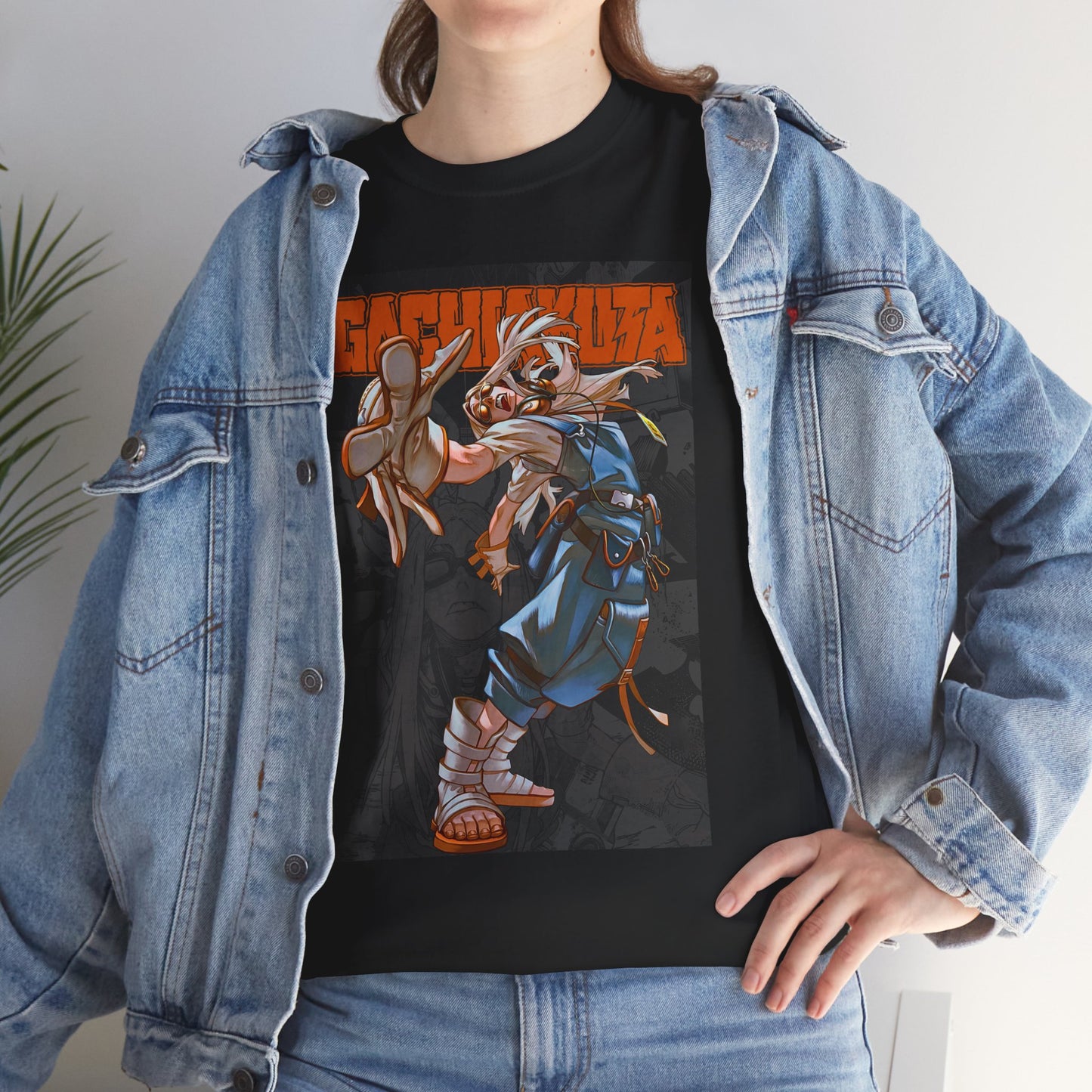 August Stilza II Personalizable Unisex Heavy Cotton T-Shirt | Anime-Inspired Streetwear Graphic Tee