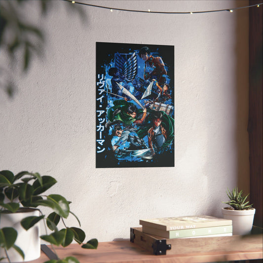 Levi Ackerman Matte Vertical Poster | Attack on Titan Anime Wall Art