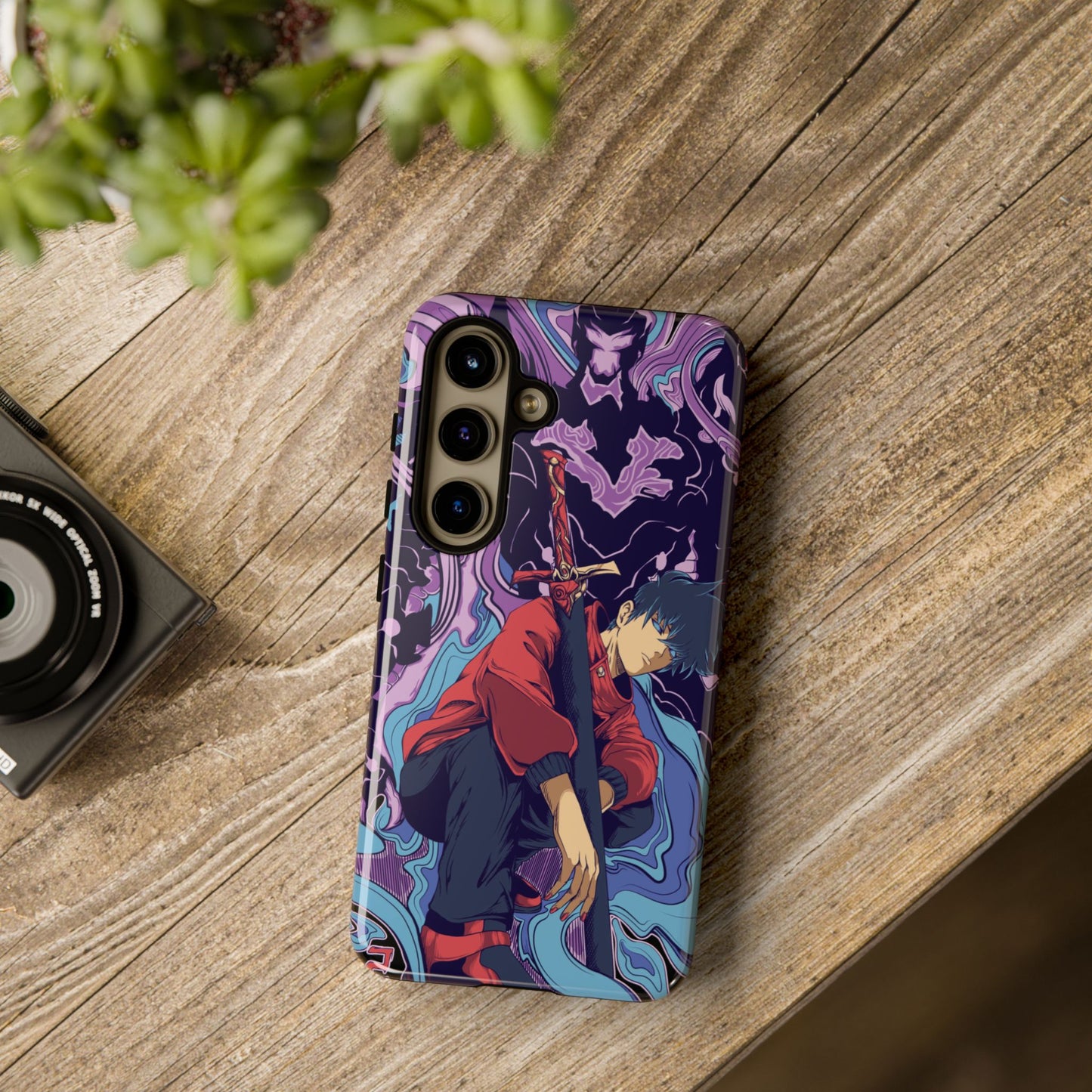 Sung Drip-Woo Double Layered Phone Case | Shadow Monarch Anime-Inspired Protective Case for iPhone & Samsung | Funny Anime Phone Cover