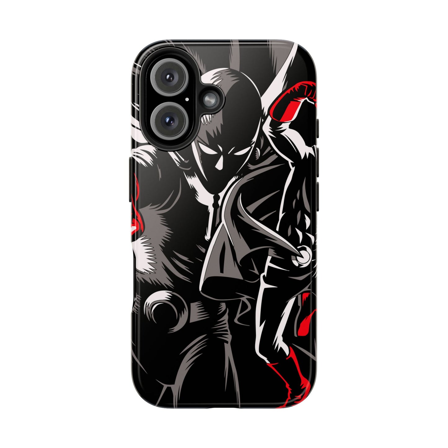 Saitama Serious Punch Anime Phone Case | Anime-Inspired Protective Cover | Double Layer iPhone & Samsung Case