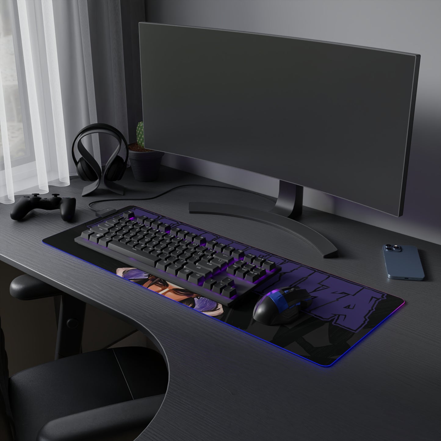 Zodyl Typhon II LED Gaming Mouse Pad | Anime-Inspired Desk Mat