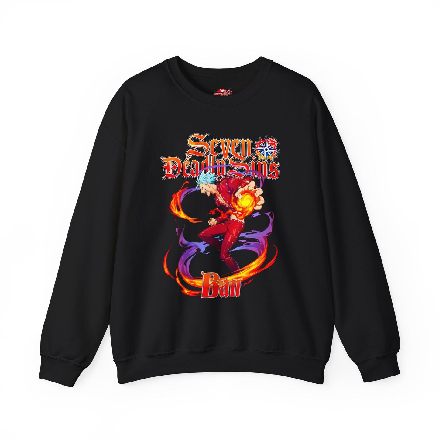 Fox Sin of Greed Ban Crewneck Sweatshirt | Anime-Inspired Streetwear Graphic Sweater | Manga Graphic Pullover