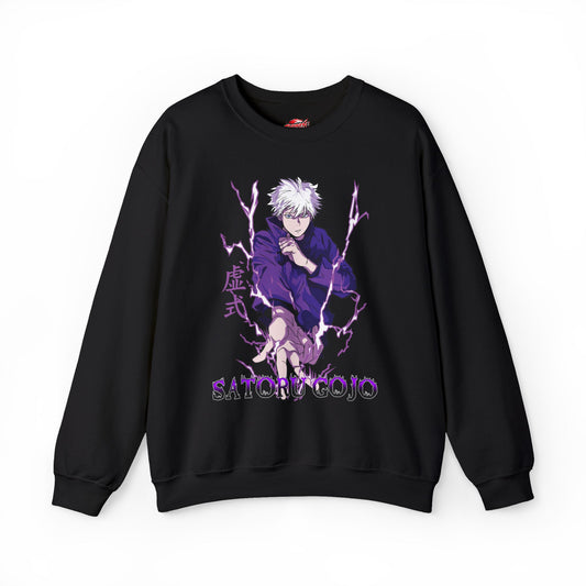 Satoru Gojo Hollow Purple Crewneck Sweatshirt | Anime-Inspired Graphic Streetwear Sweatshirt | Strongest Sorcerer Gojo Pullover