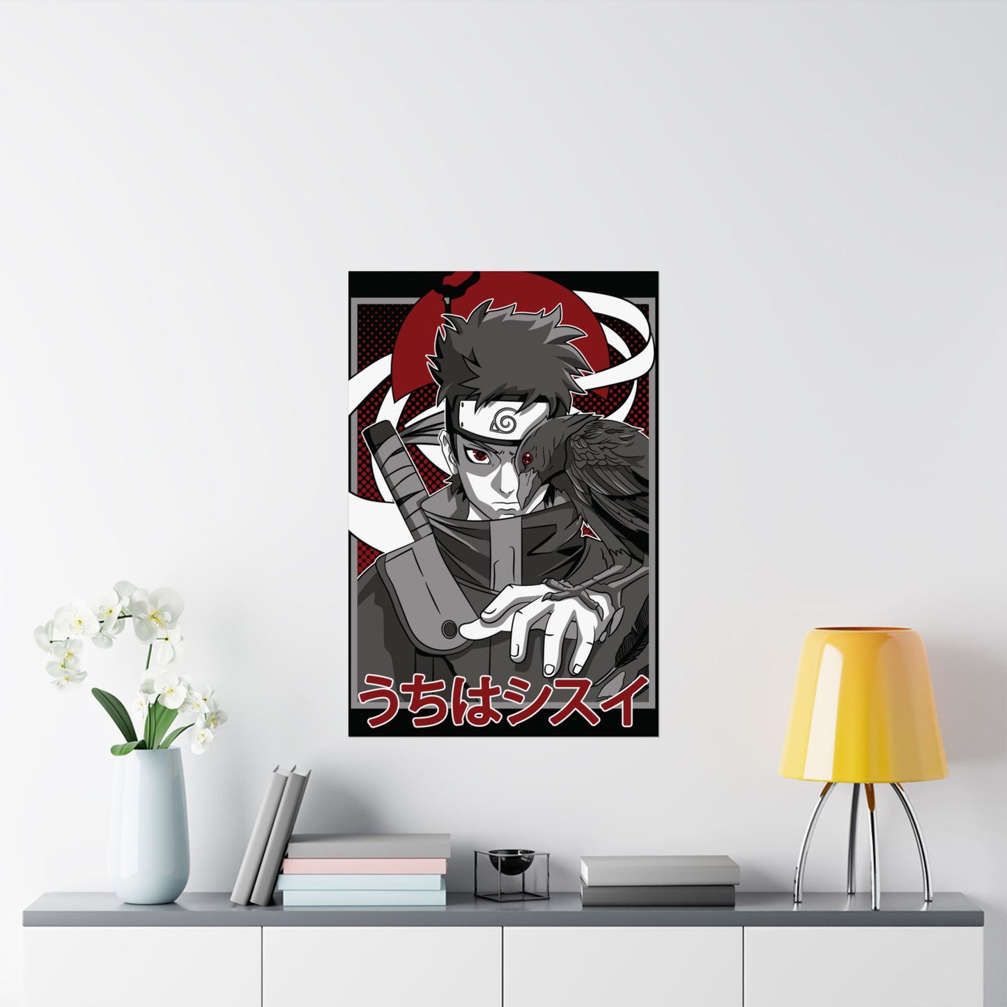 Shisui Uchiha Kotoamatsukami Matte Poster | Anime-Inspired Wall Art | Mangekyo Sharingan Uchiha Decor | Otaku Manga Wall Print
