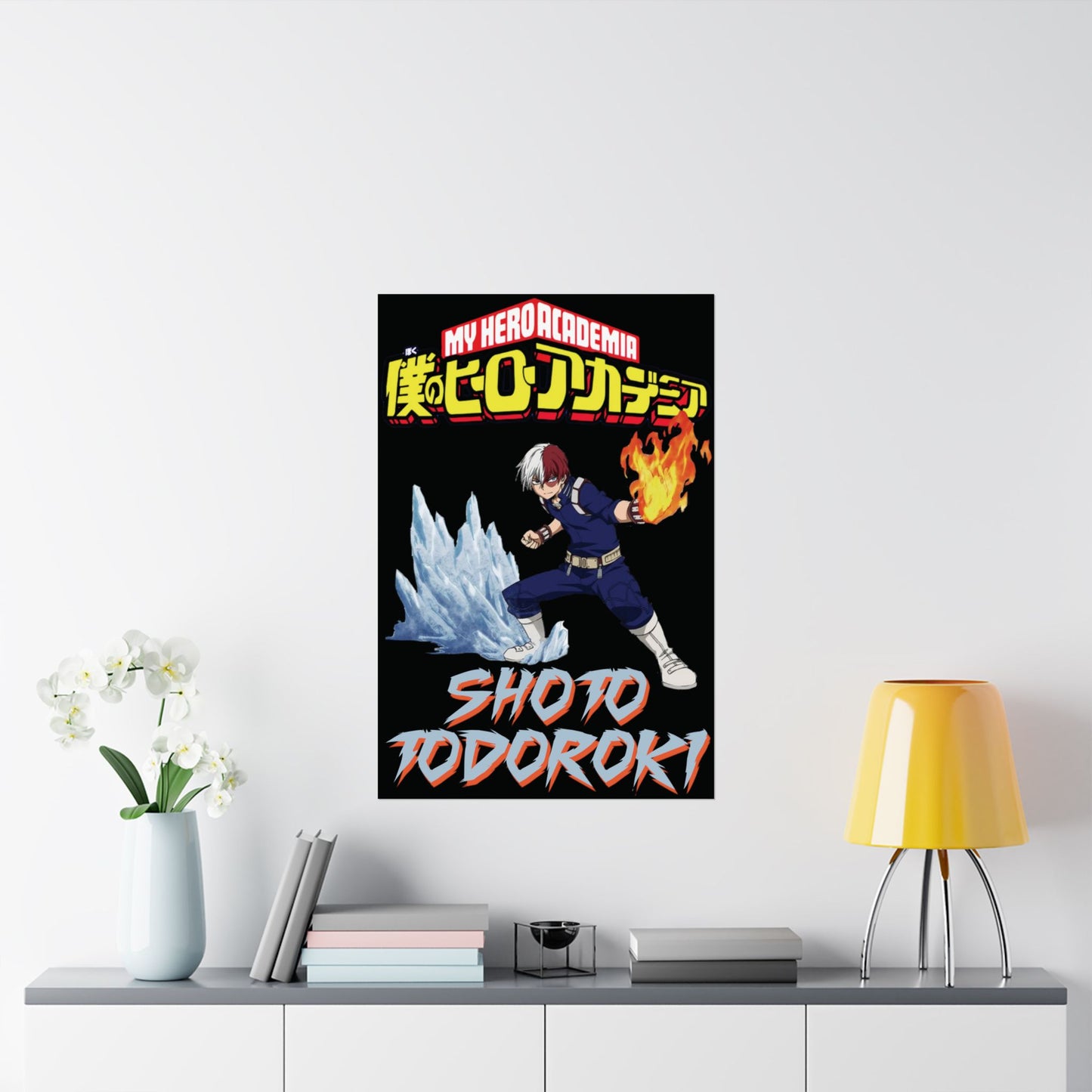 Shoto Todoroki Vertical Matte Poster | My Hero Academia Anime Wall Art