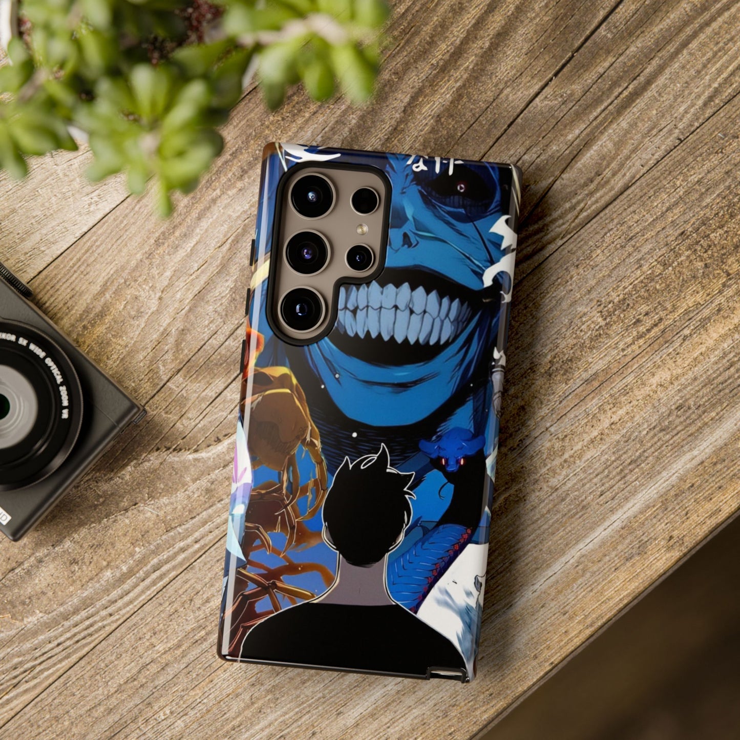 Sung Jin-Woo vs Statue of God Double Layered Phone Case | Double Dungeon Anime-Inspired Protective Case for iPhone & Samsung