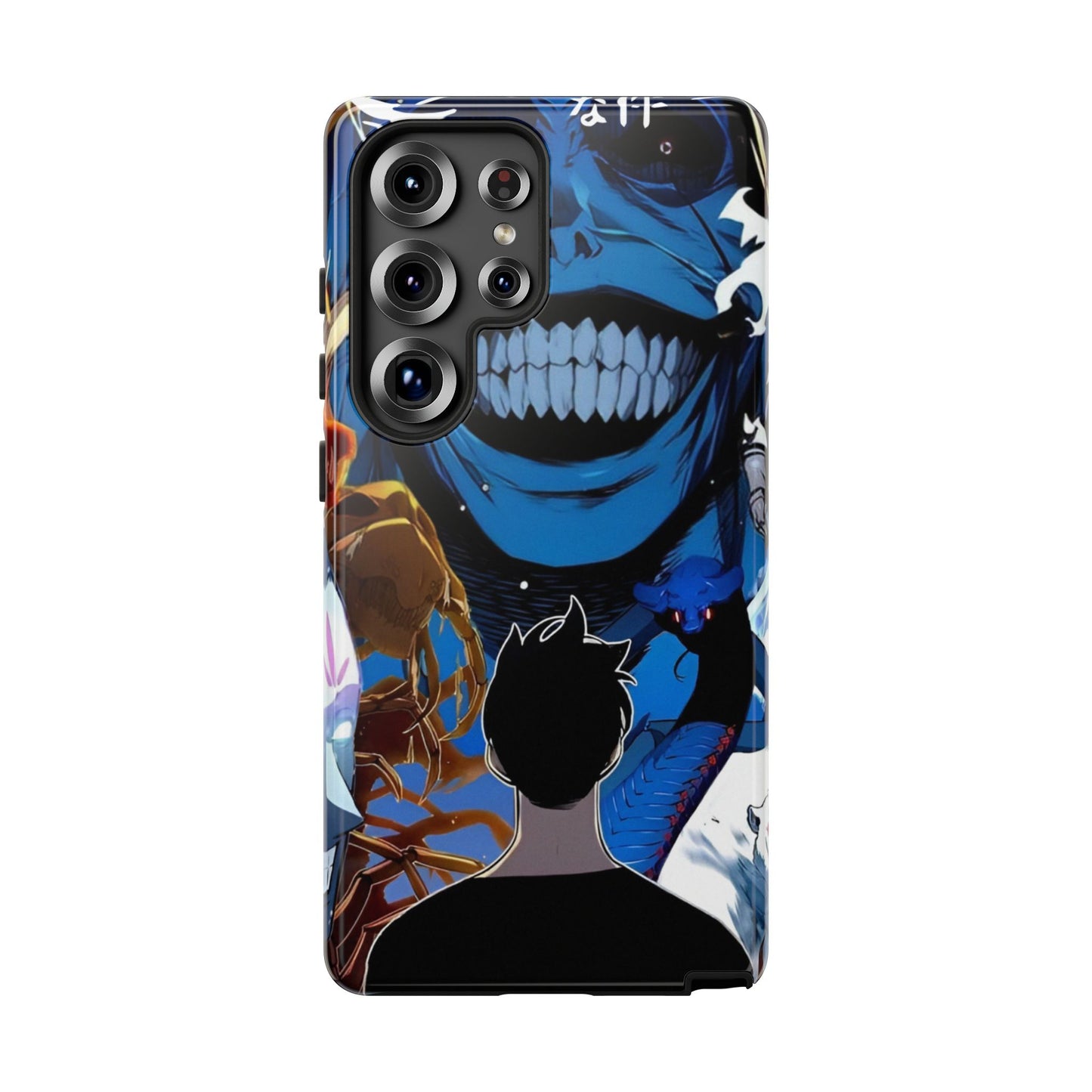 Sung Jin-Woo vs Statue of God Double Layered Phone Case | Double Dungeon Anime-Inspired Protective Case for iPhone & Samsung