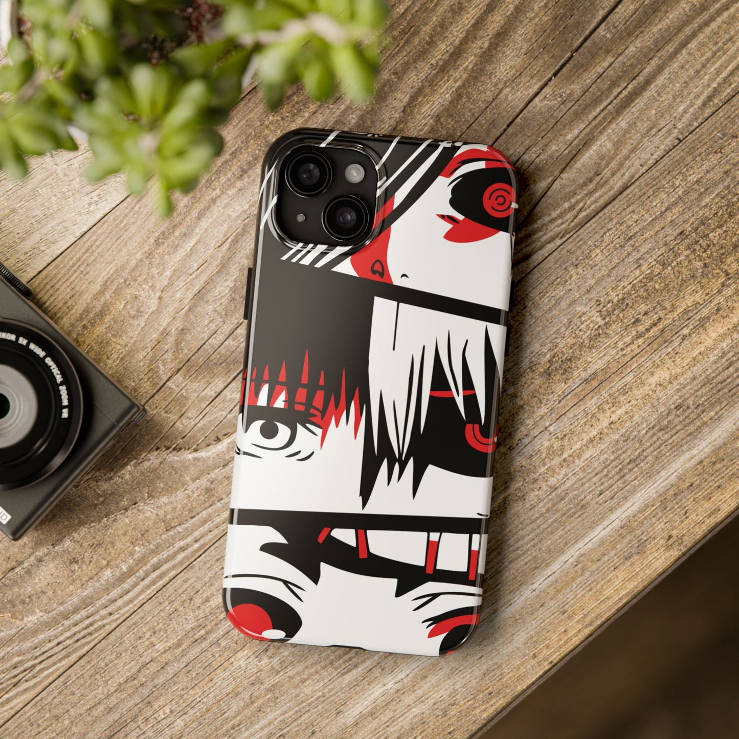 Crimson Gaze Double Layered Phone Case | Anime Protective Case | Kaneki Dark Otaku Phone Cover